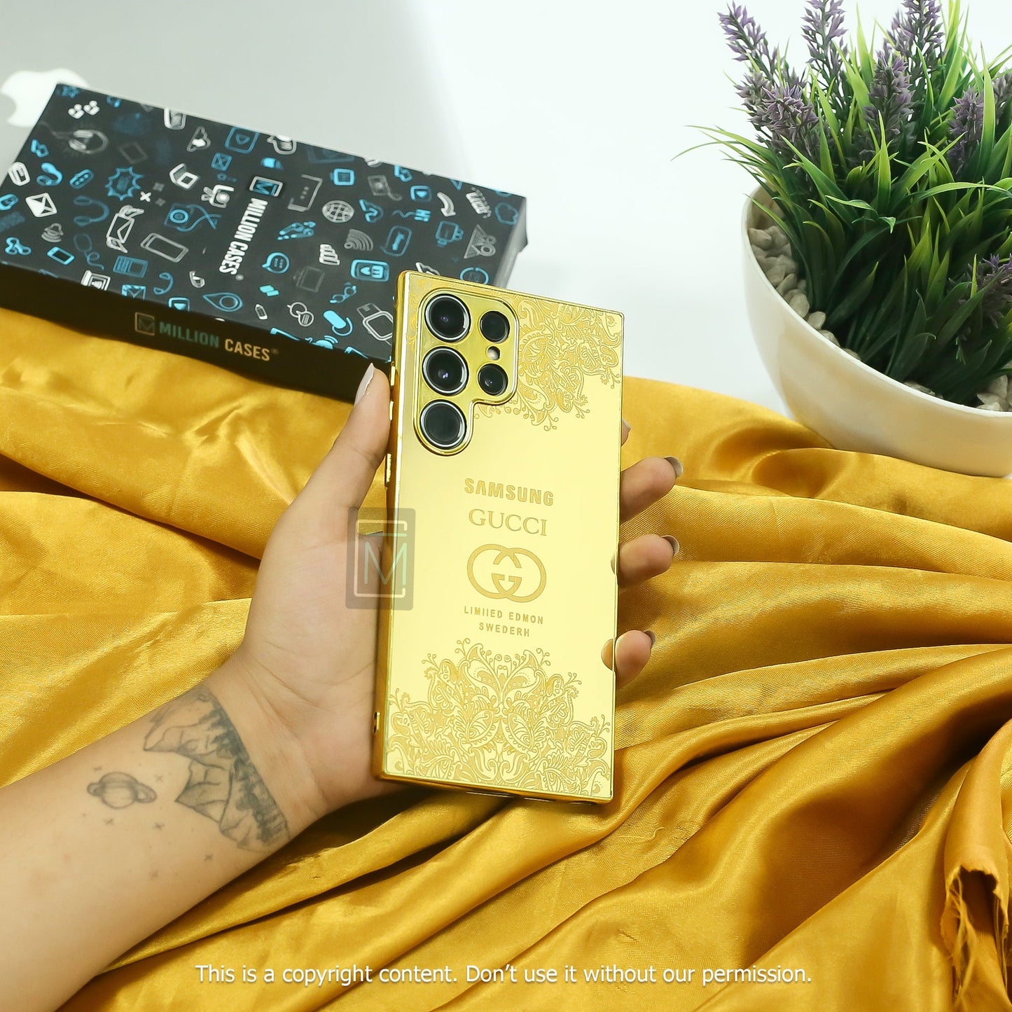 Galaxy S10 Series Luxurious Crafted Gold Camera Protective Case