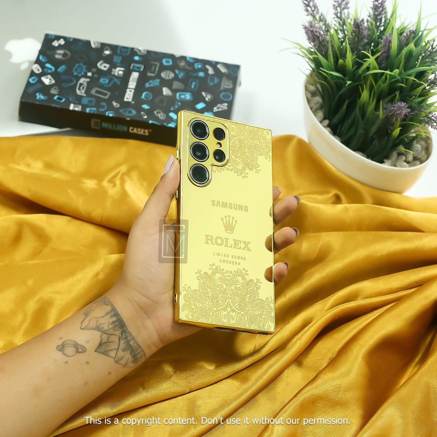 Galaxy S10 Series Luxurious Crafted Gold Camera Protective Case