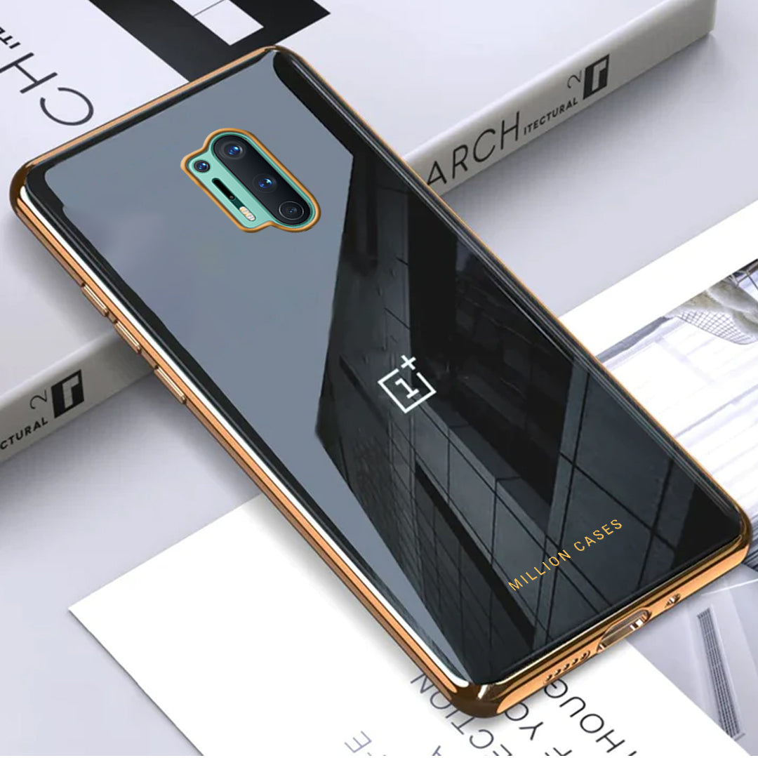 OnePlus 8 Pro Glossy Gold Edge Back Logo Case