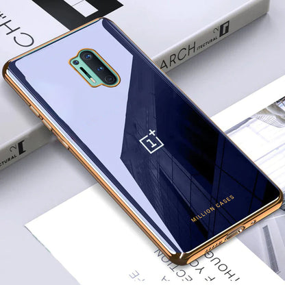 OnePlus 8 Pro Glossy Gold Edge Back Logo Case
