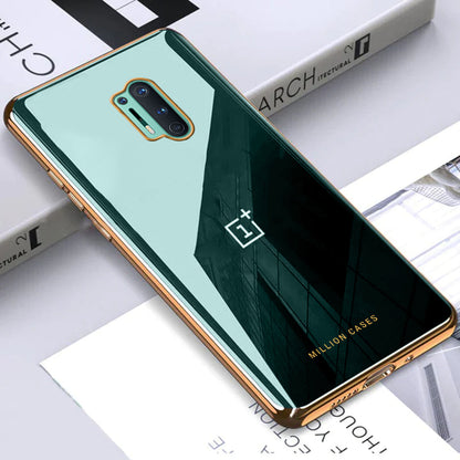 Glossy Gold Edge Back Logo Case - OnePlus