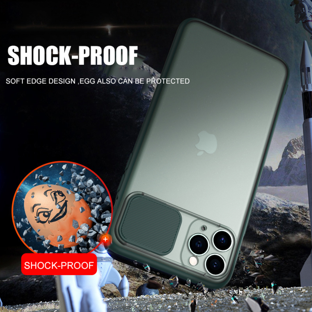 iPhone 12 Series Camera Lens Slide Protection Matte Case