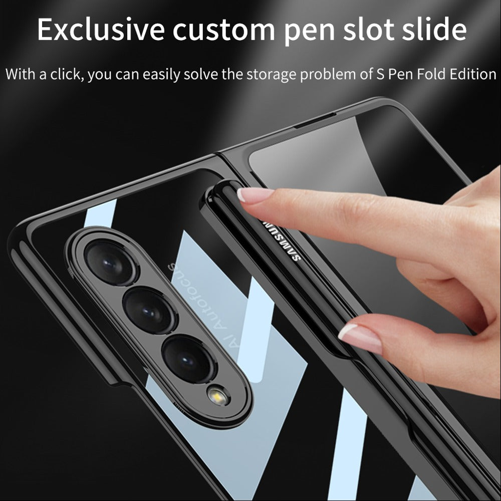 Galaxy Z Fold4 Electroplated Stylus Slot Folding Case