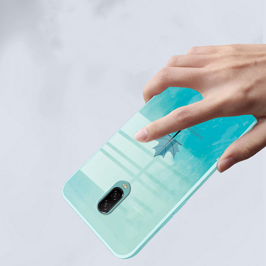 OnePlus 6 Watercolor Mapple Leaf Glass Case