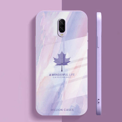 Watercolor Mapple Leaf Glass Case - OnePlus Nord