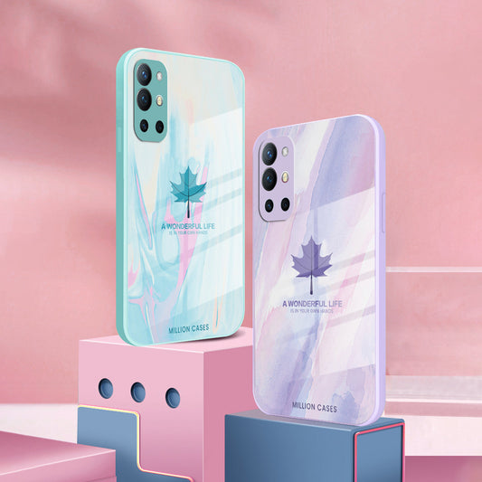 OnePlus 8T Watercolor Mapple Leaf Glass Case