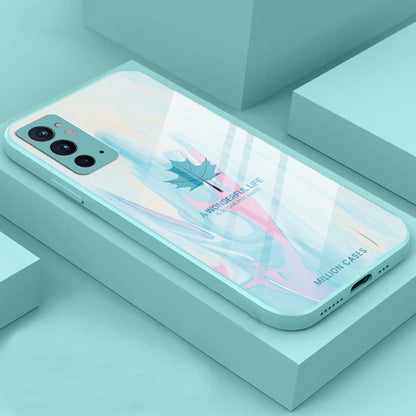 Watercolor Mapple Leaf Glass Case - OnePlus Nord