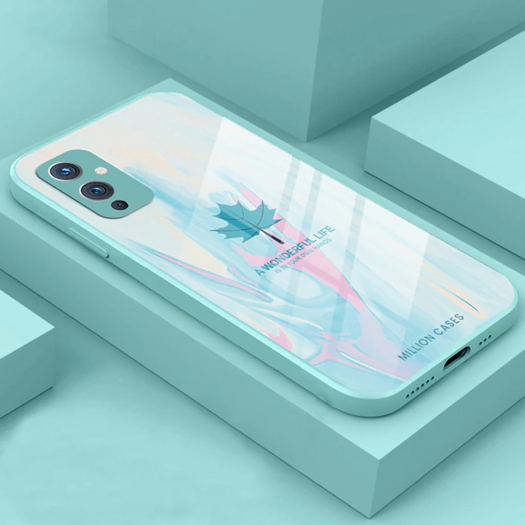 Watercolor Mapple Leaf Glass Case - OnePlus Nord