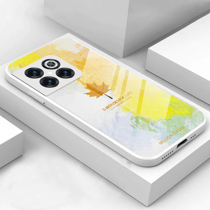 OnePlus 10T Watercolor Mapple Leaf Glass Case