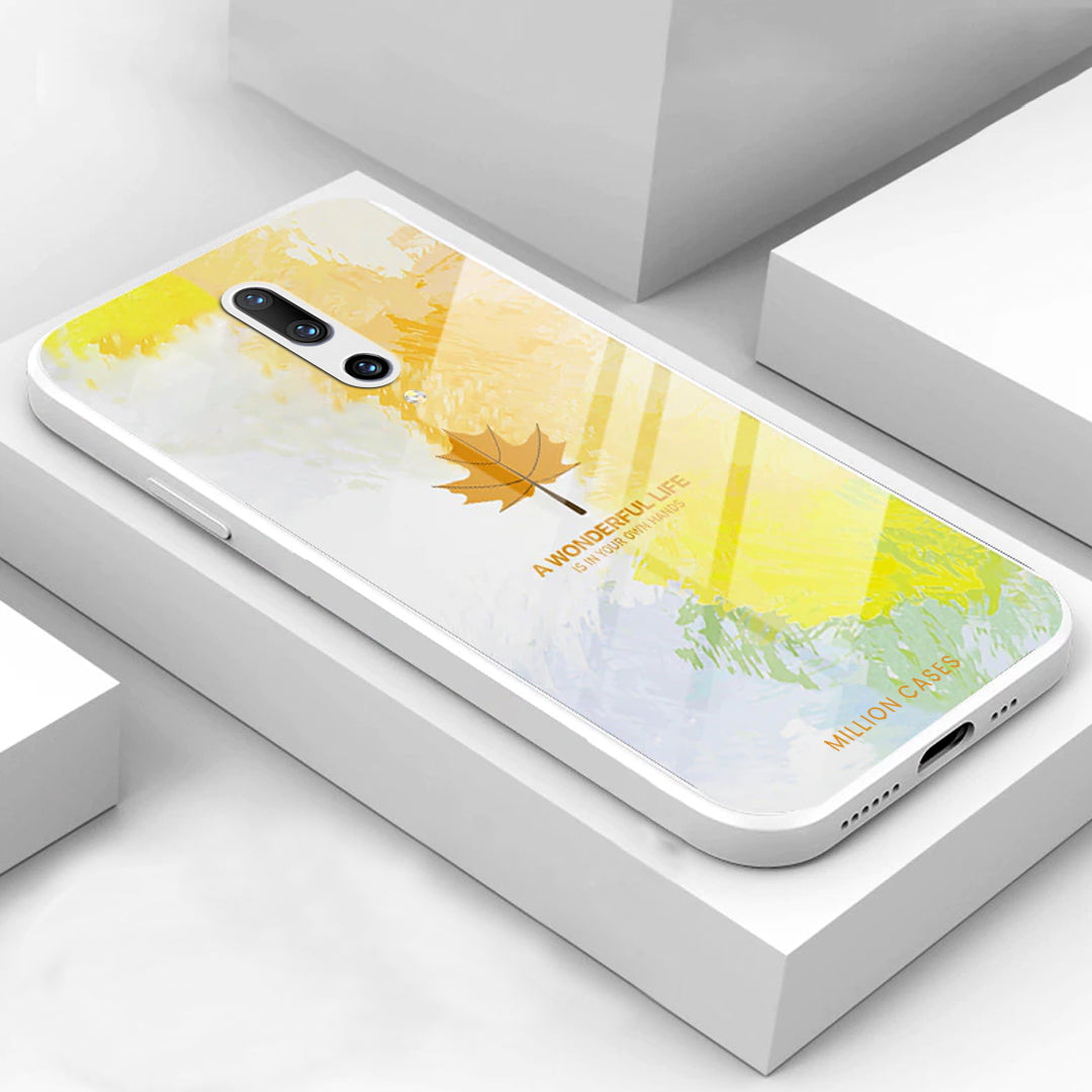 Watercolor Mapple Leaf Glass Case - OnePlus Nord