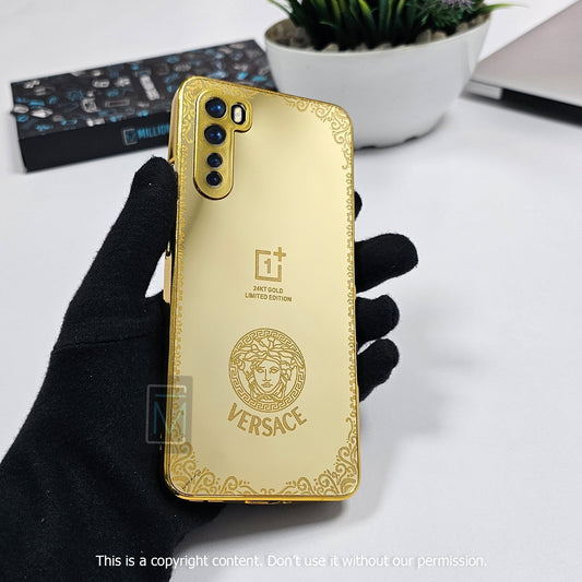 OnePlus Nord Crafted Gold Versace Luxurious Camera Protective Case