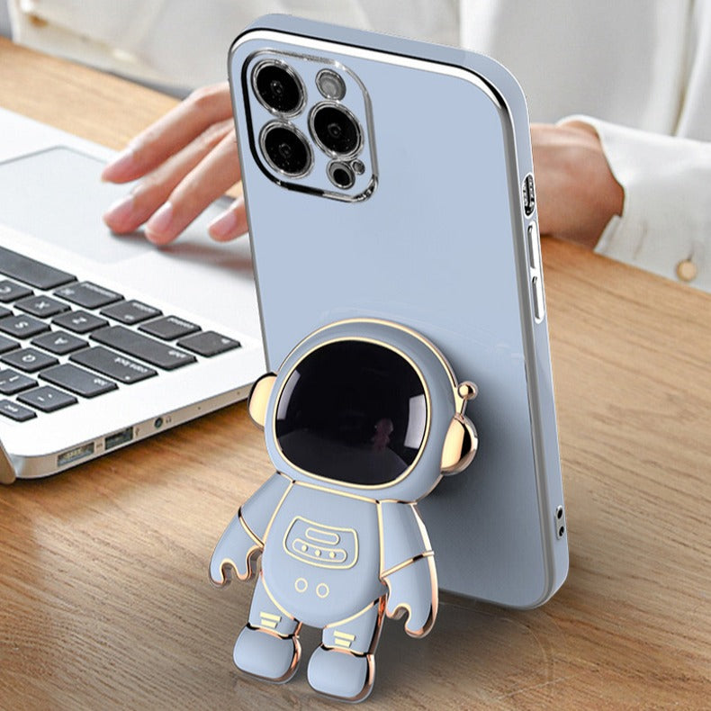 iPhone 13 Pro Max Luxurious Astronaut Bracket Case