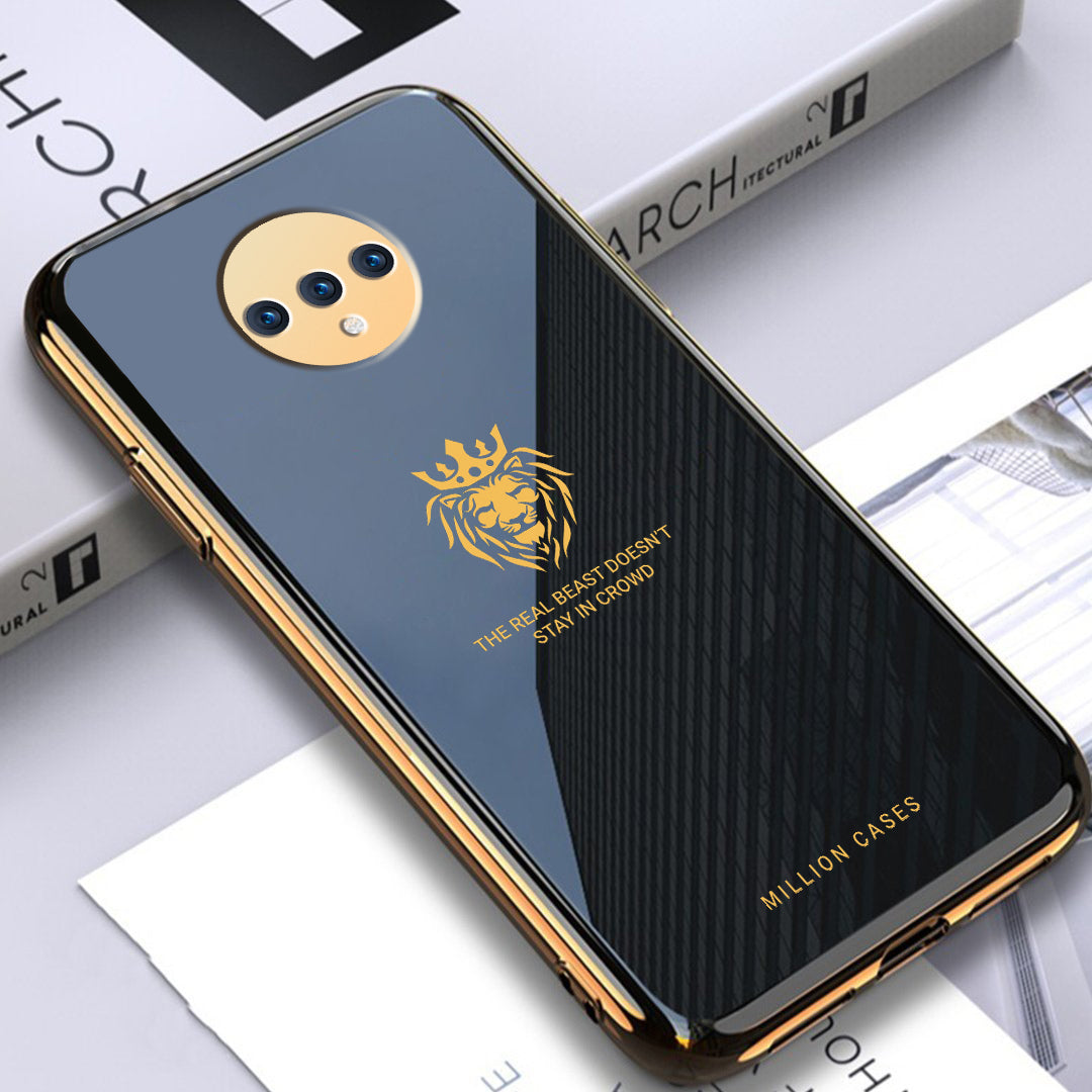 OnePlus Series Lion Pattern Electroplating Glass Case