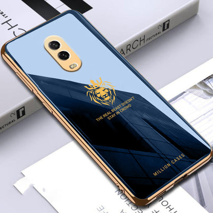 OnePlus Series Lion Pattern Electroplating Glass Case