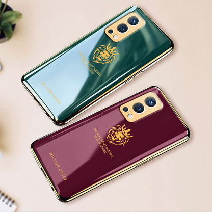 OnePlus Series Lion Pattern Electroplating Glass Case