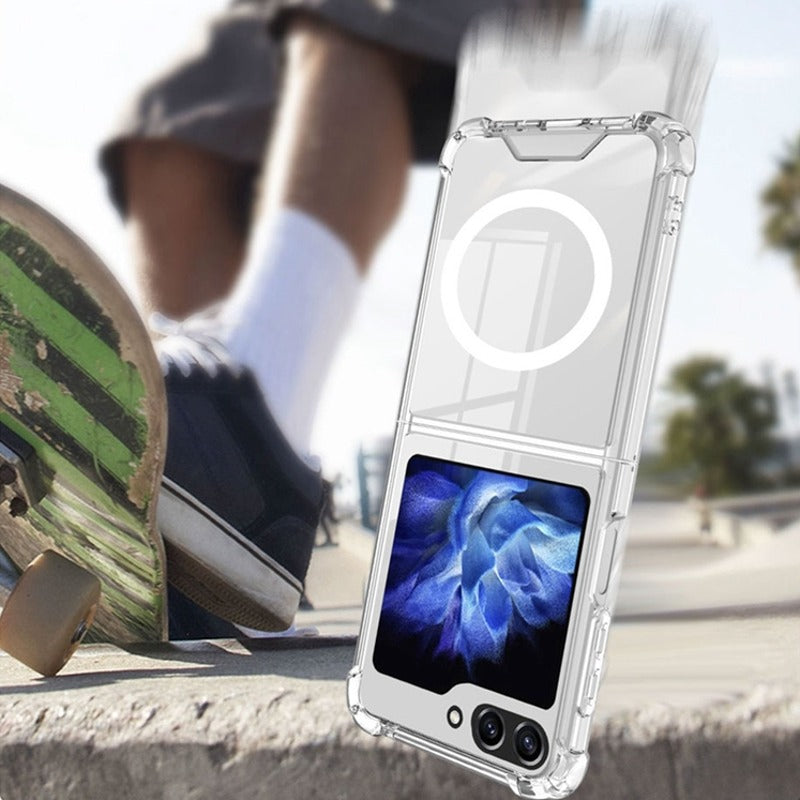 Galaxy Z Flip5 Anti-Knock TPU Transparent MagSafe Case
