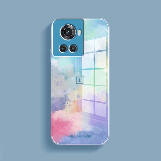 OnePlus 10R Watercolor Splatter Glass Back Case