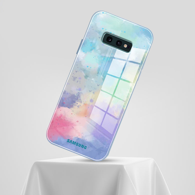 Galaxy S Series for Watercolor Splatter Glass Back Case
