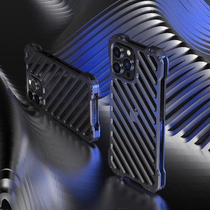 iPhone 14 R-Just Aluminium Alloy Grill Case