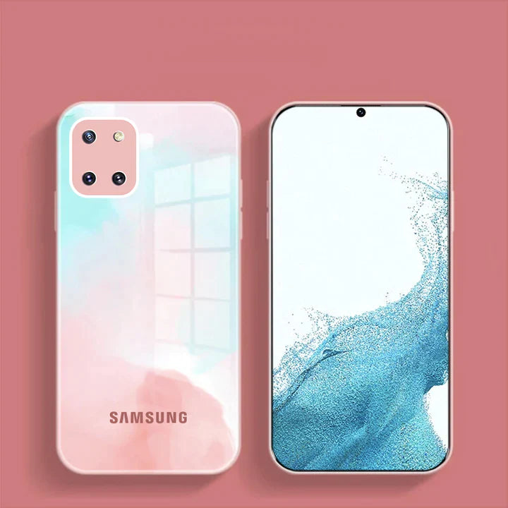 Galaxy Note Series Colorful Wave Glass Phone Case