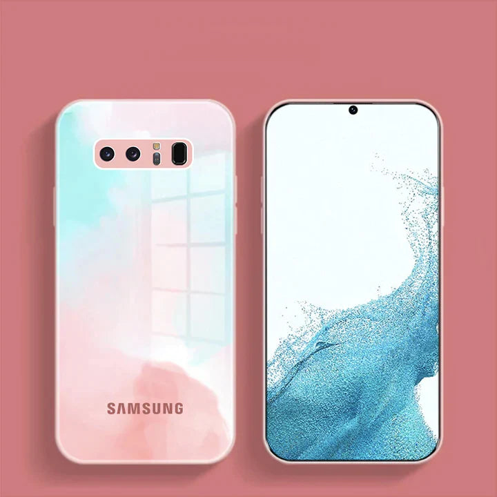 Galaxy Note Series Colorful Wave Glass Phone Case