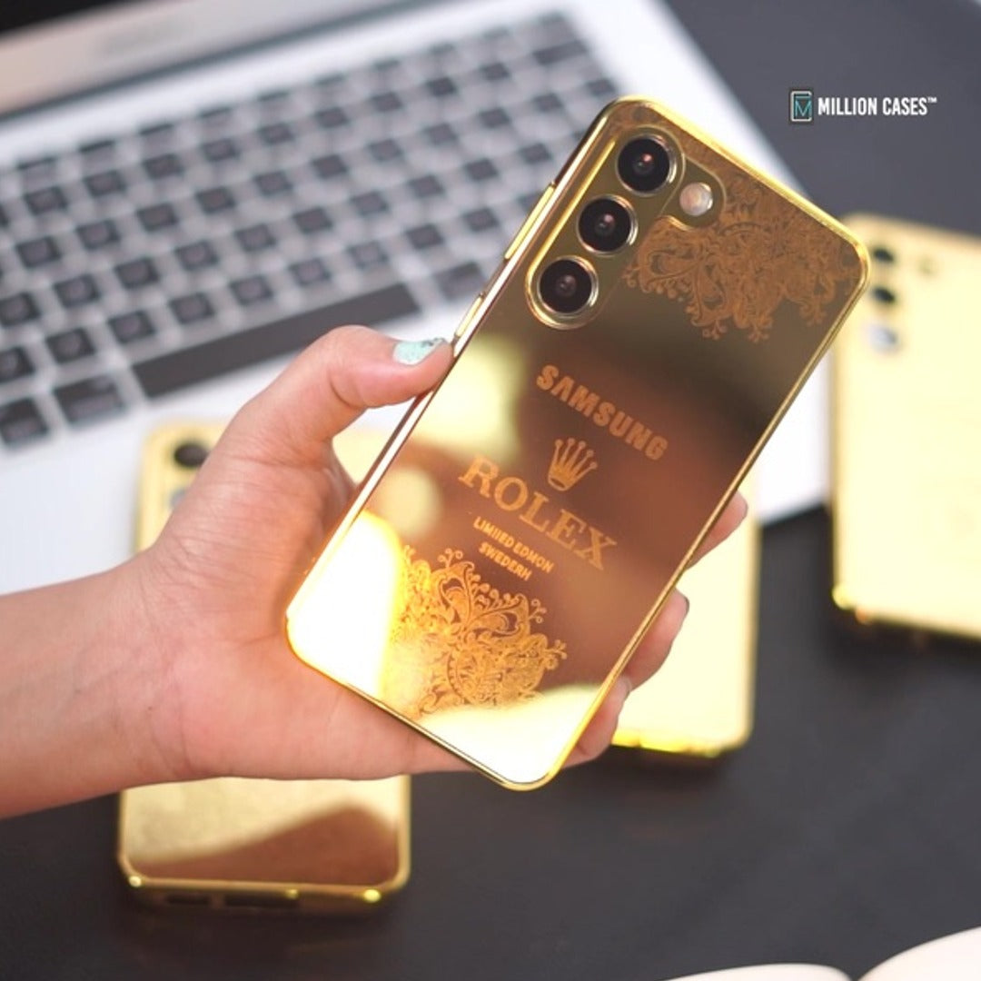 Galaxy S20 Series Luxurious Crafted Gold Camera Protective Case