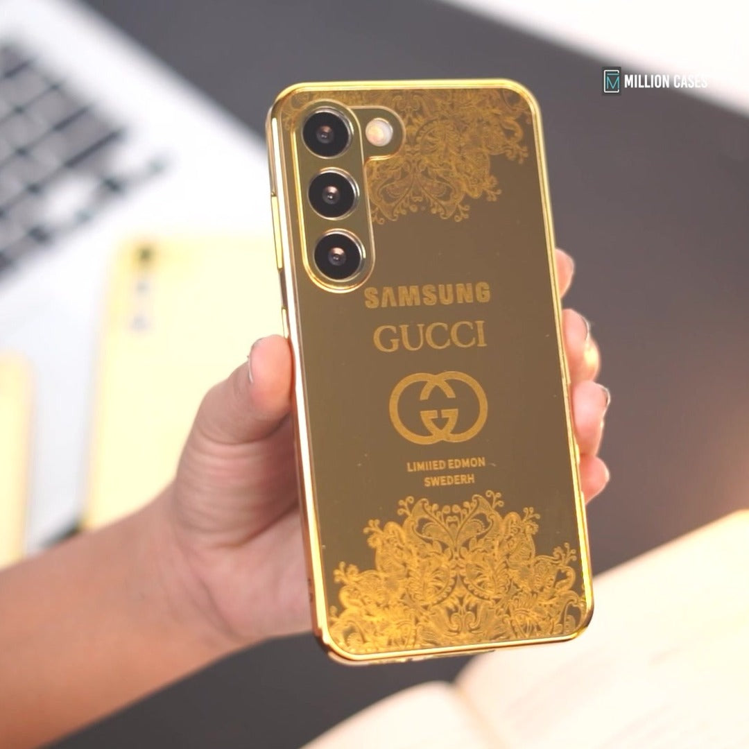 Galaxy S20 Series Luxurious Crafted Gold Camera Protective Case