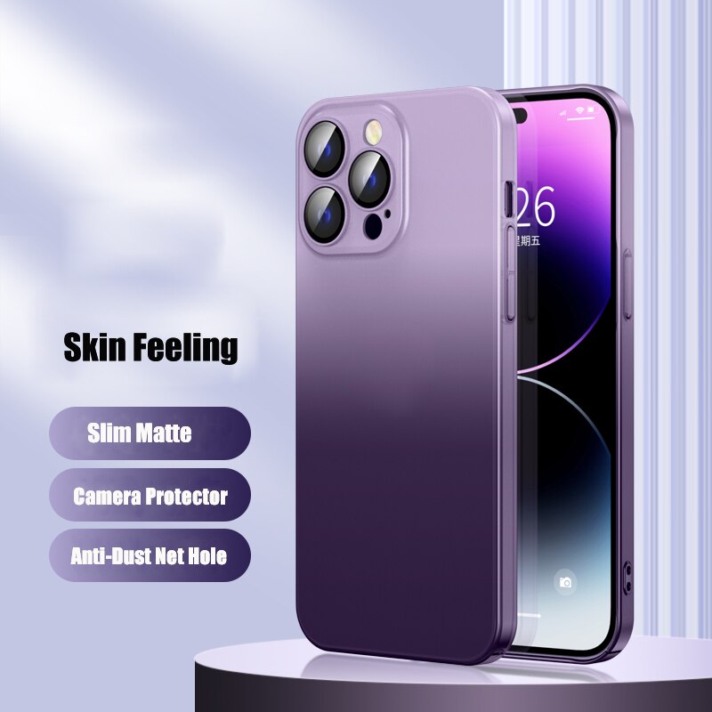 iPhone 14 Pro Max Frosted Matte Gradient Back Case