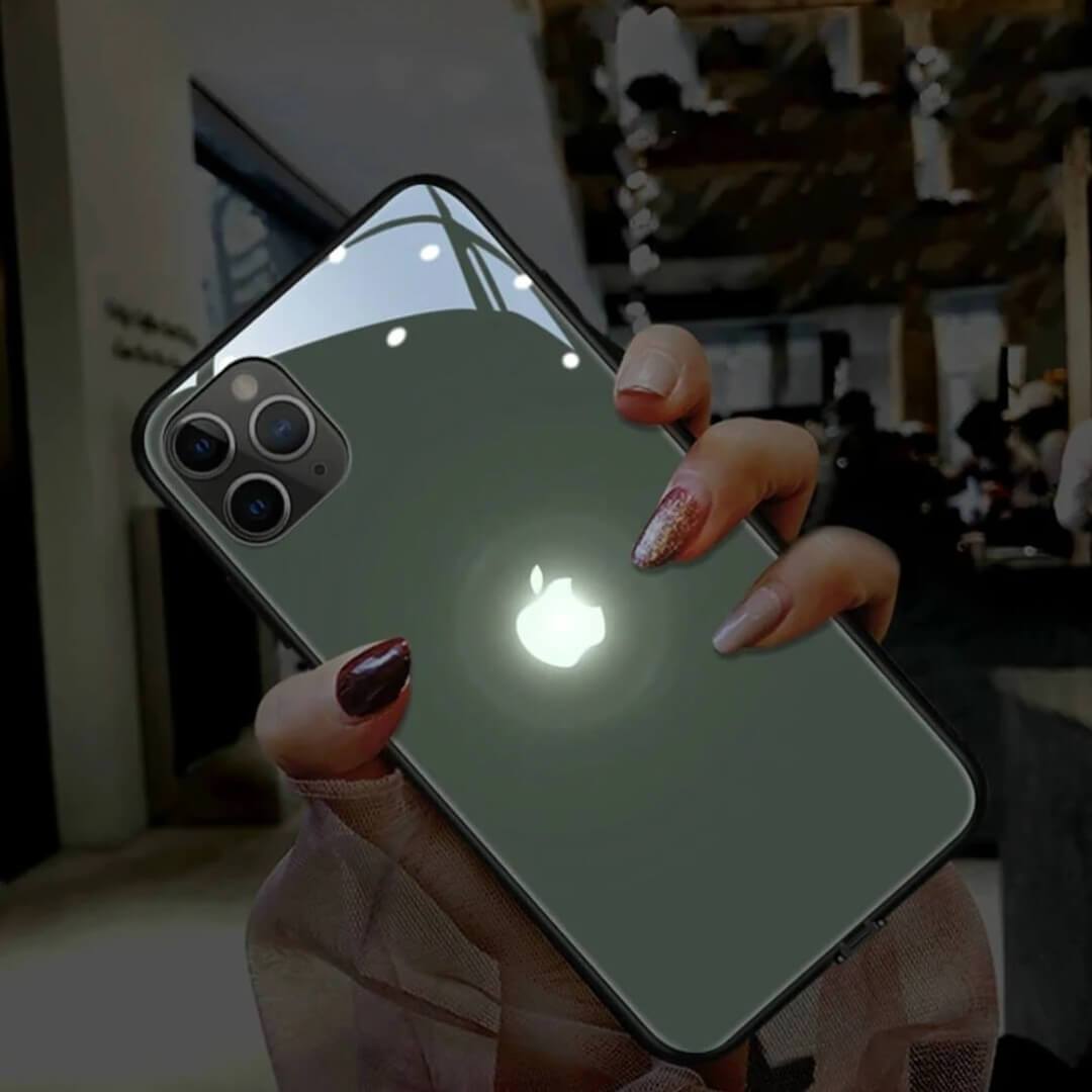 iPhone 11 Series LED Logo Glass Back Case – Million Cases