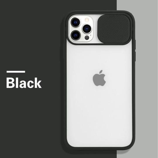 Camera Lens Slide Protection Matte Case - iPhone