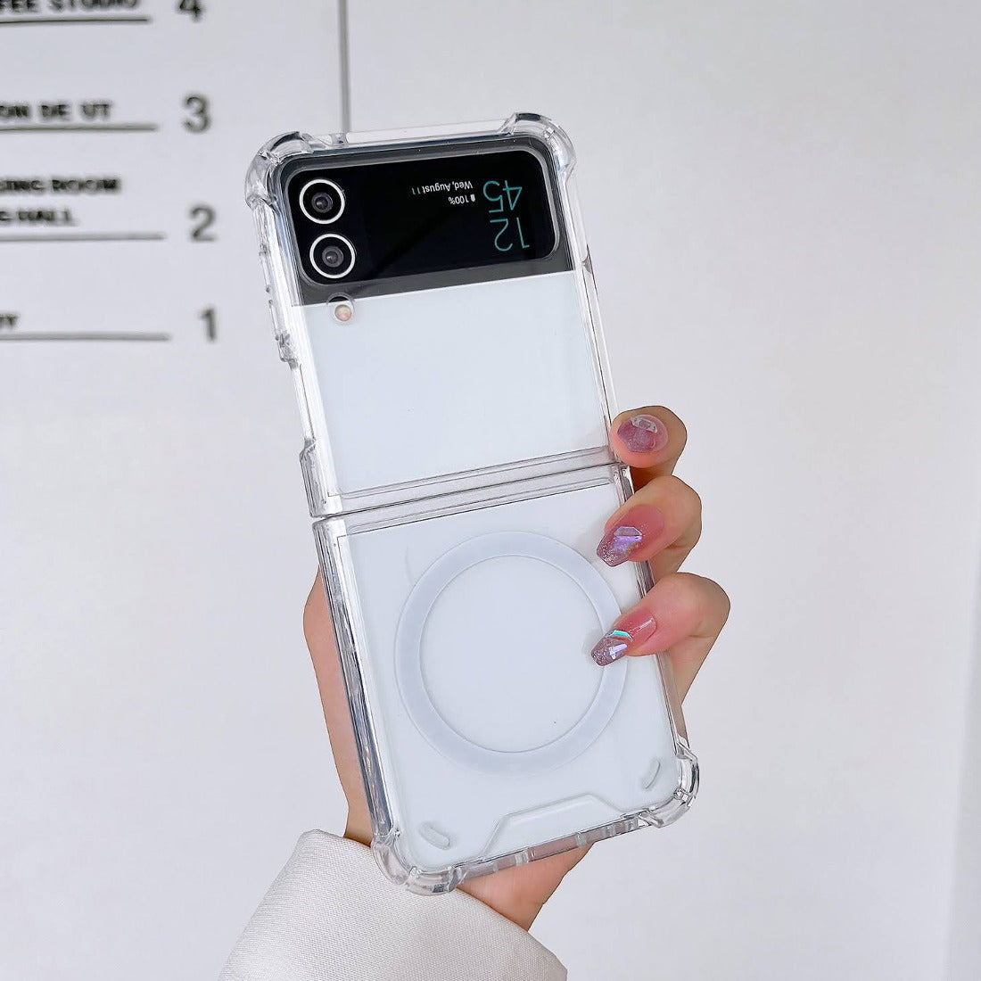 Galaxy Z Flip5 Anti-Knock TPU Transparent MagSafe Case