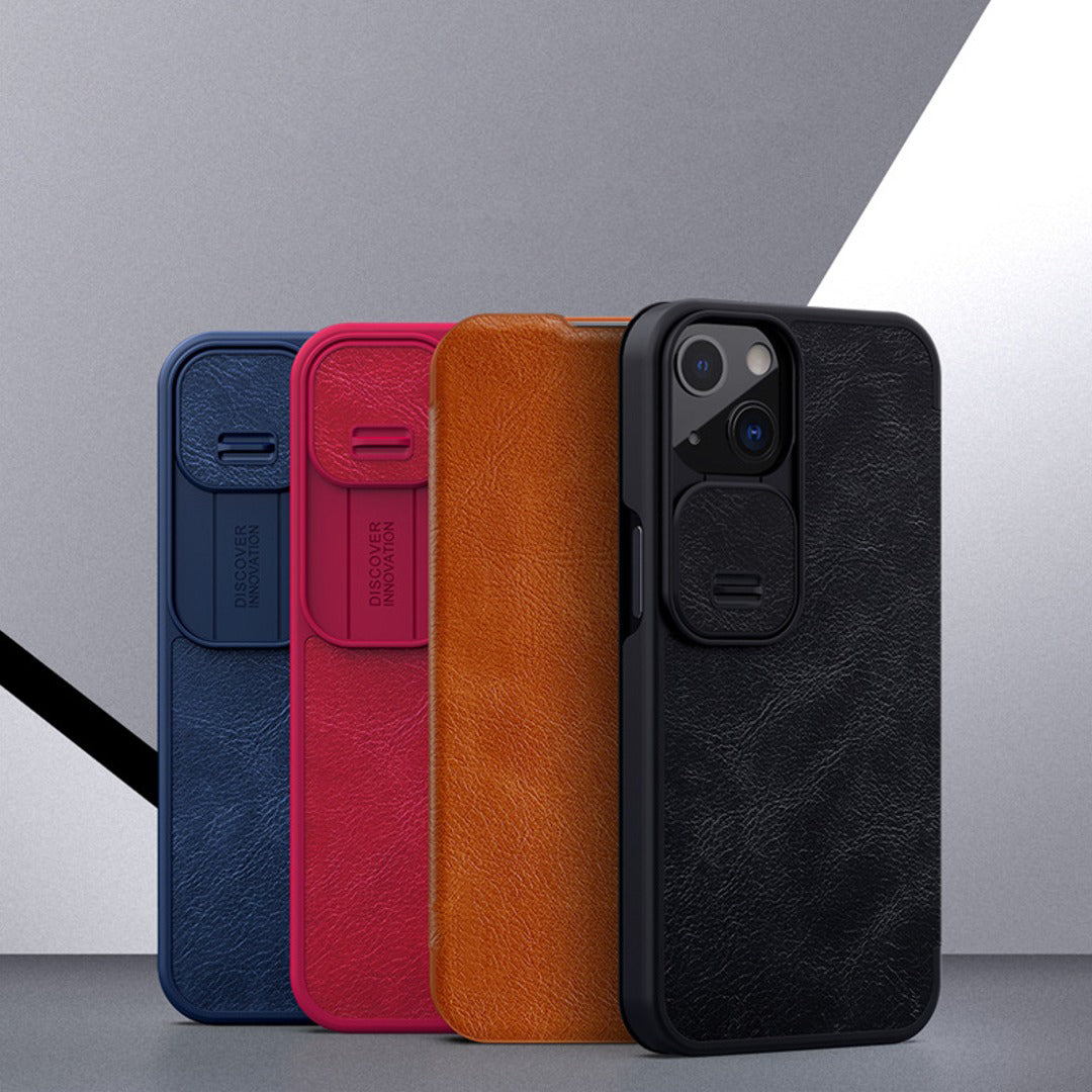 Camera Protection Leather Flip Case - iPhone