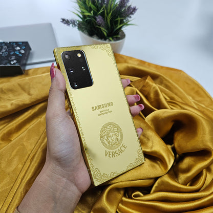 Galaxy S10 Series Luxurious Crafted Gold Camera Protective Case