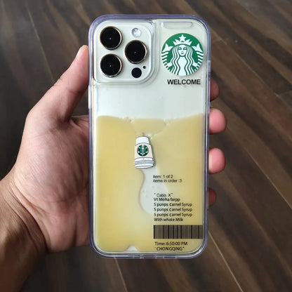 iPhone 13 Pro Coffee Edition Floating Gel Liquid Case