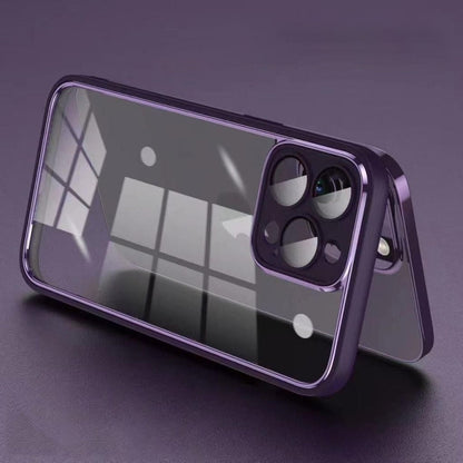 iPhone 14 Transparent Electroplating Camera Protection Case